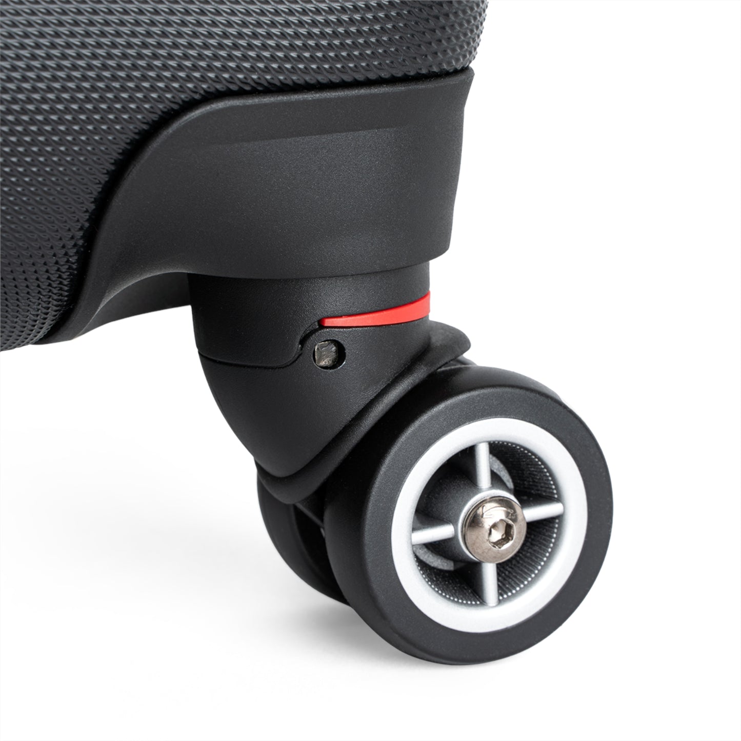 Durable nautical design suitcase travel luggage featuring a smooth rolling wheel for easy maneuverability