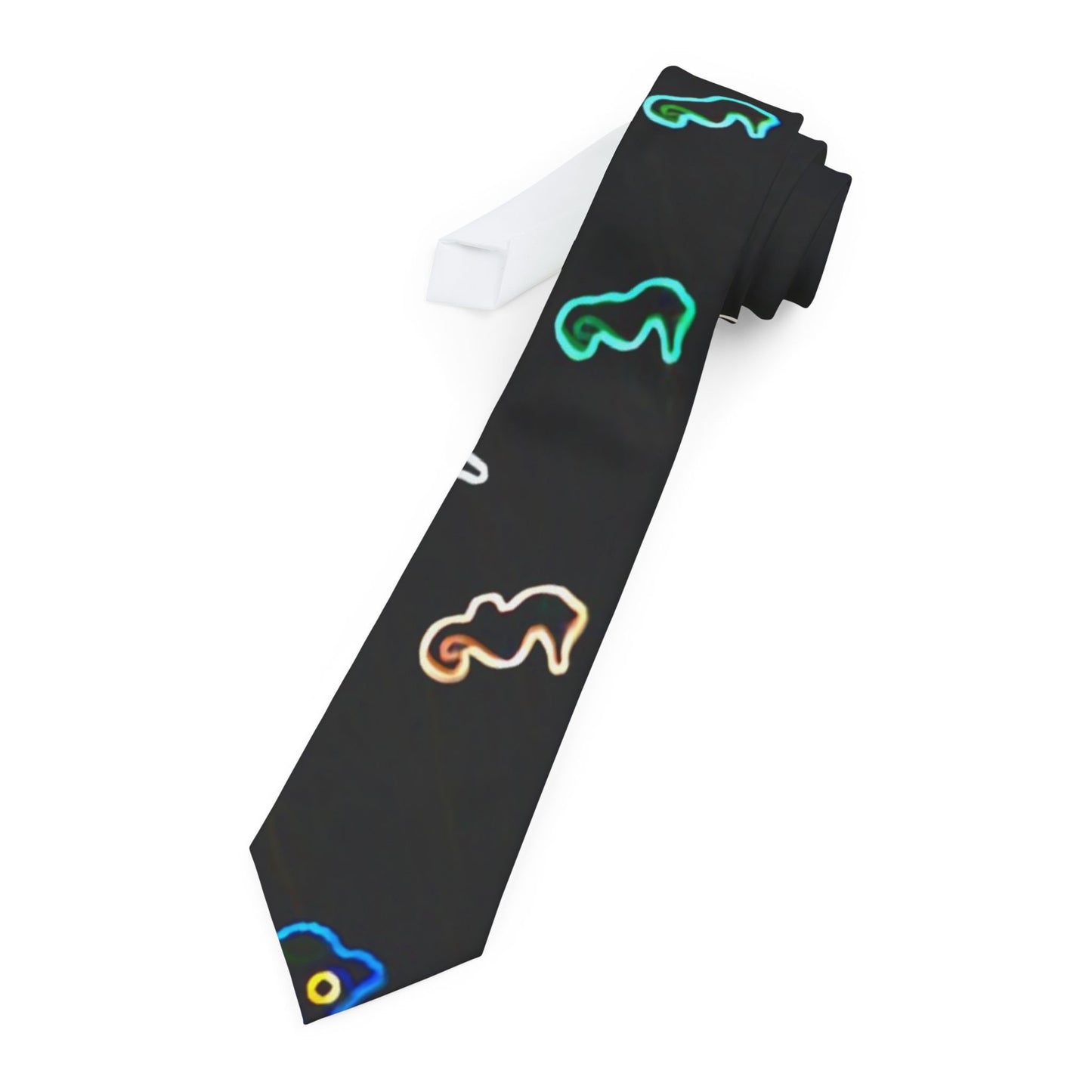 Colorful abstract design on a black background for an inspirational necktie gift