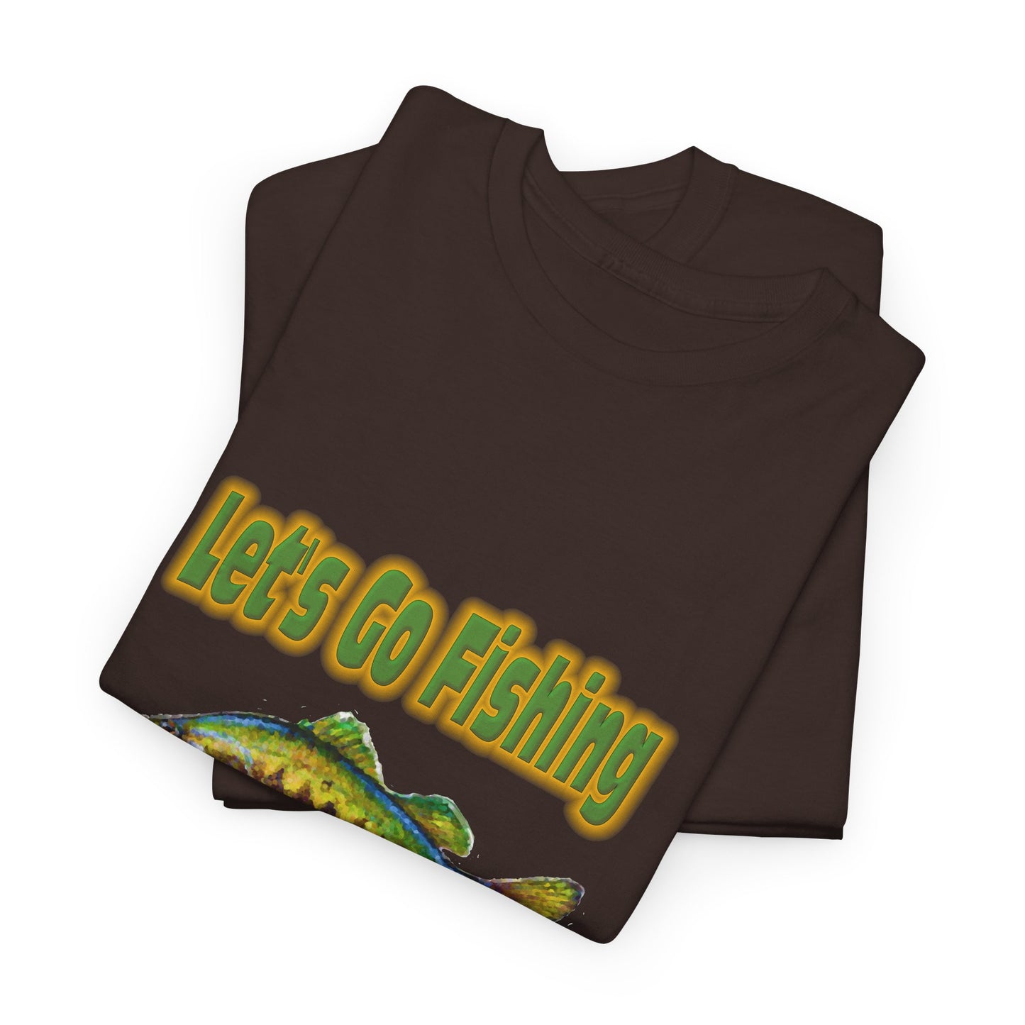 Let's Go Fishing - Unisex Heavy Cotton Tee