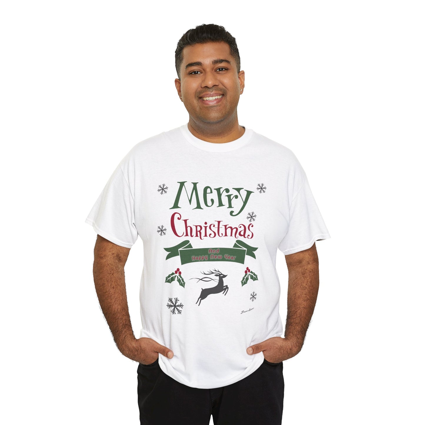 Merry Christmas 1 - Unisex Heavy Cotton Tee