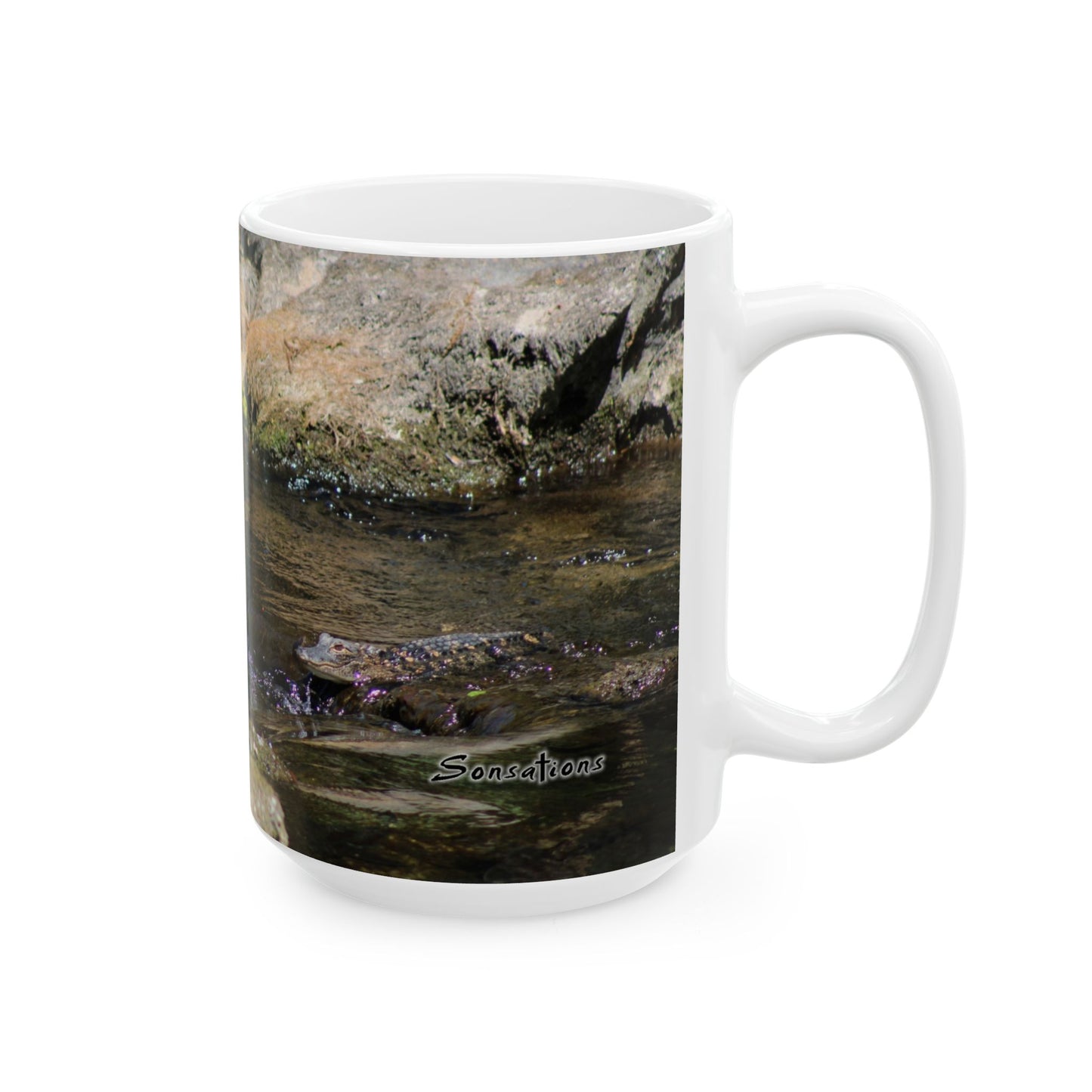 Baby Gator Ceramic Mug - Perfect for Wildlife Lovers