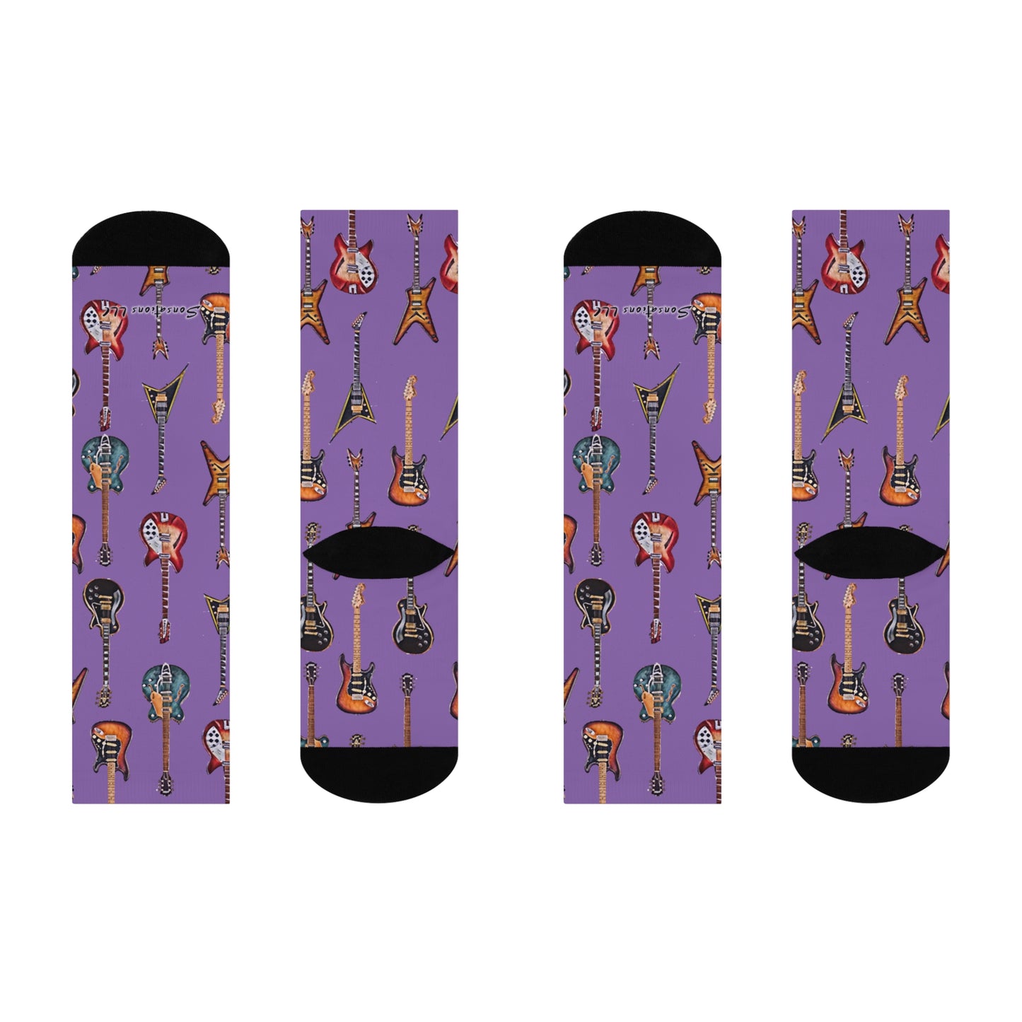 Guitars Crazy Socks - Cushioned Crew Socks