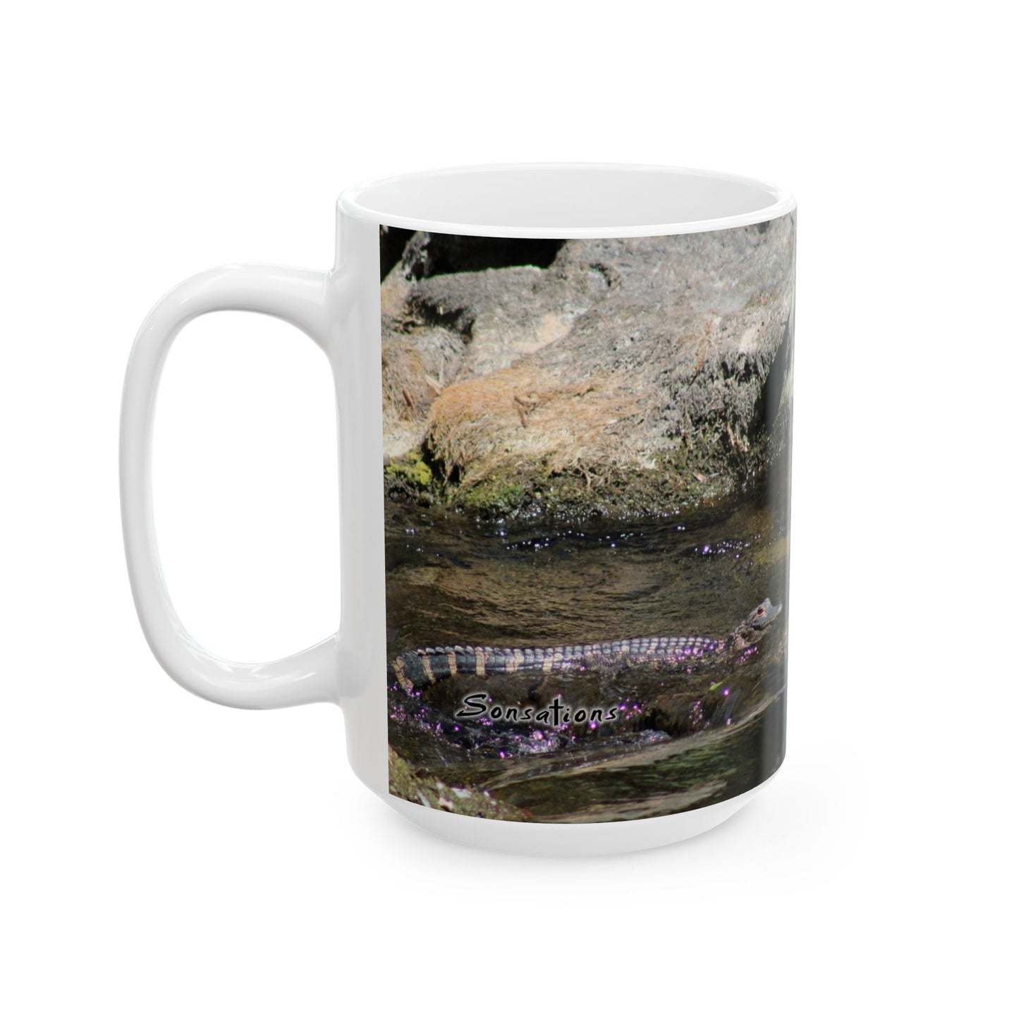 Baby Gator Ceramic Mug - Perfect for Wildlife Lovers