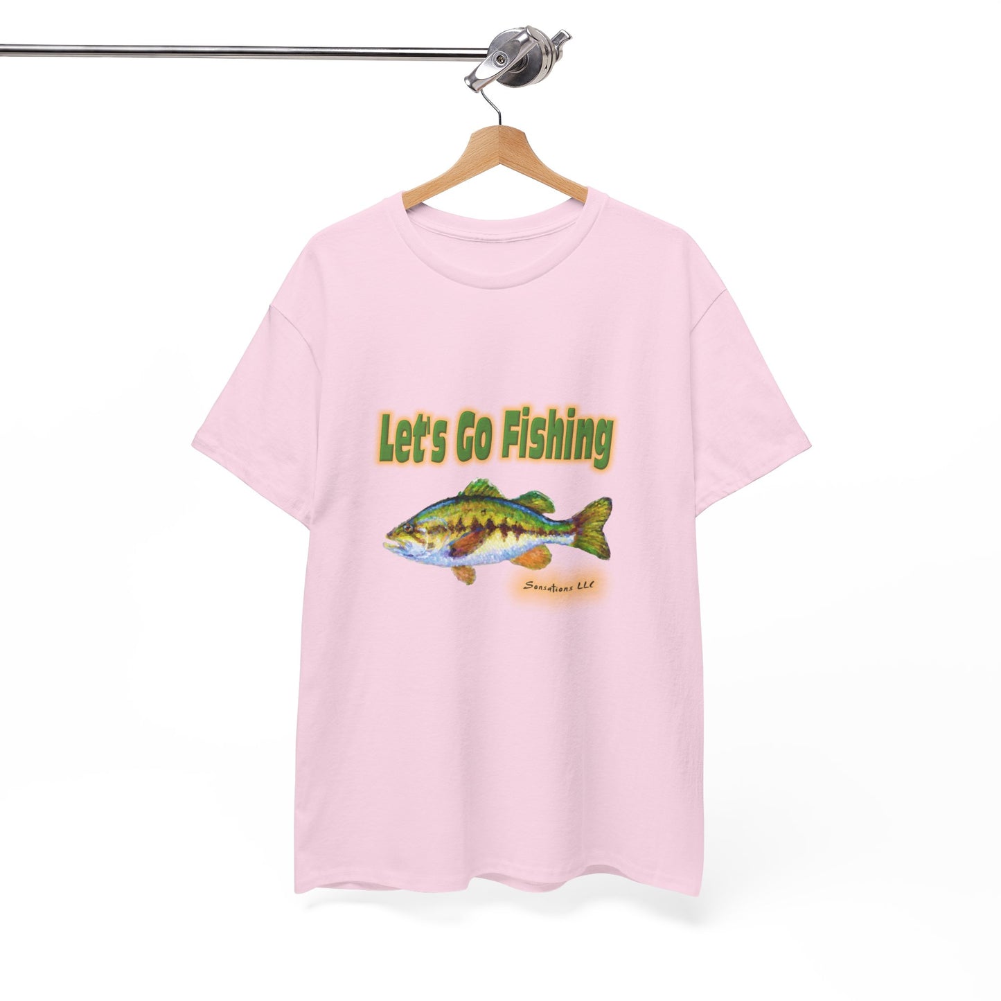 Let's Go Fishing - Unisex Heavy Cotton Tee