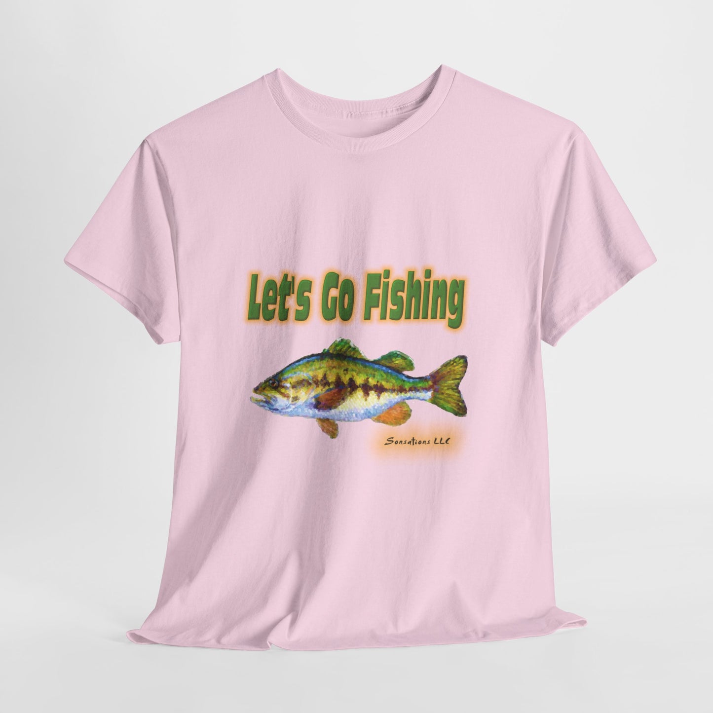 Let's Go Fishing - Unisex Heavy Cotton Tee