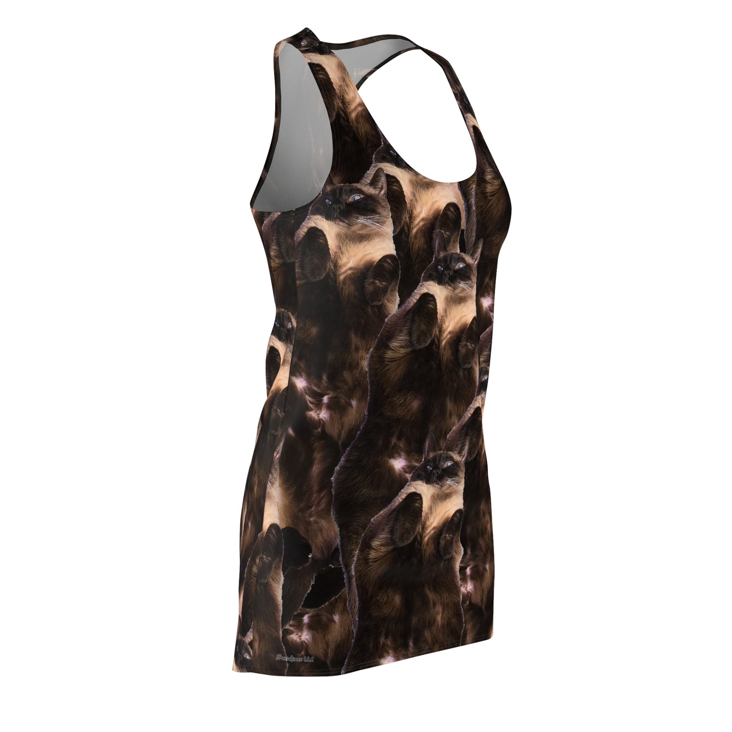 Aja the Cat - Women's Cut & Sew Racerback Dress