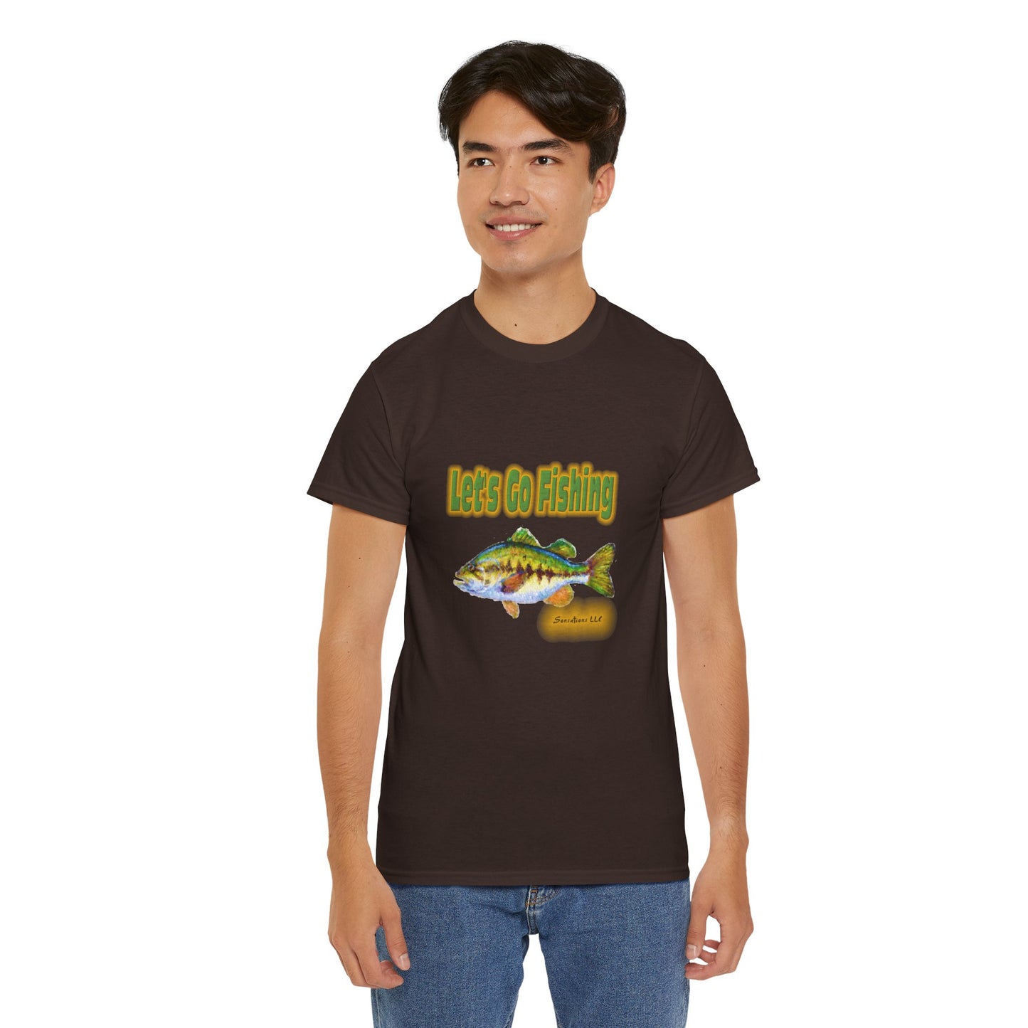 Let's Go Fishing - Unisex Heavy Cotton Tee