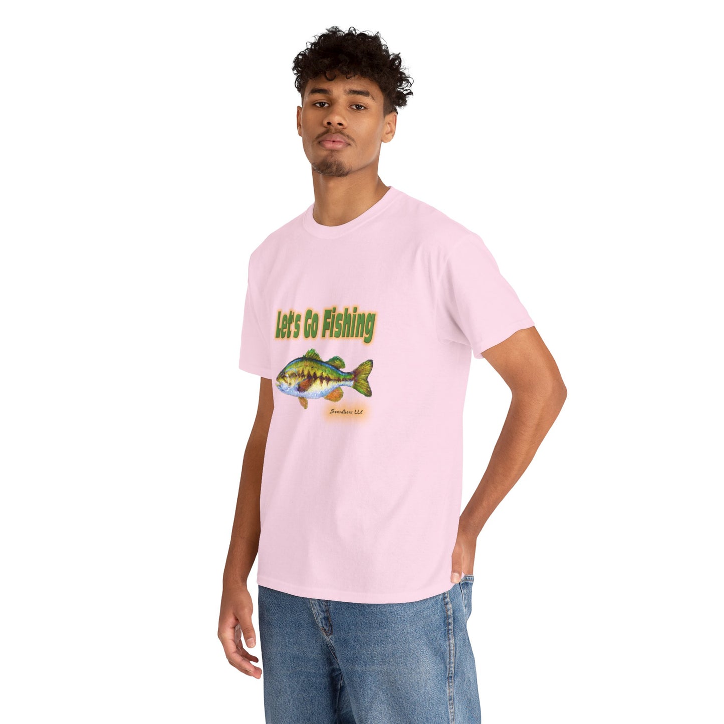 Let's Go Fishing - Unisex Heavy Cotton Tee