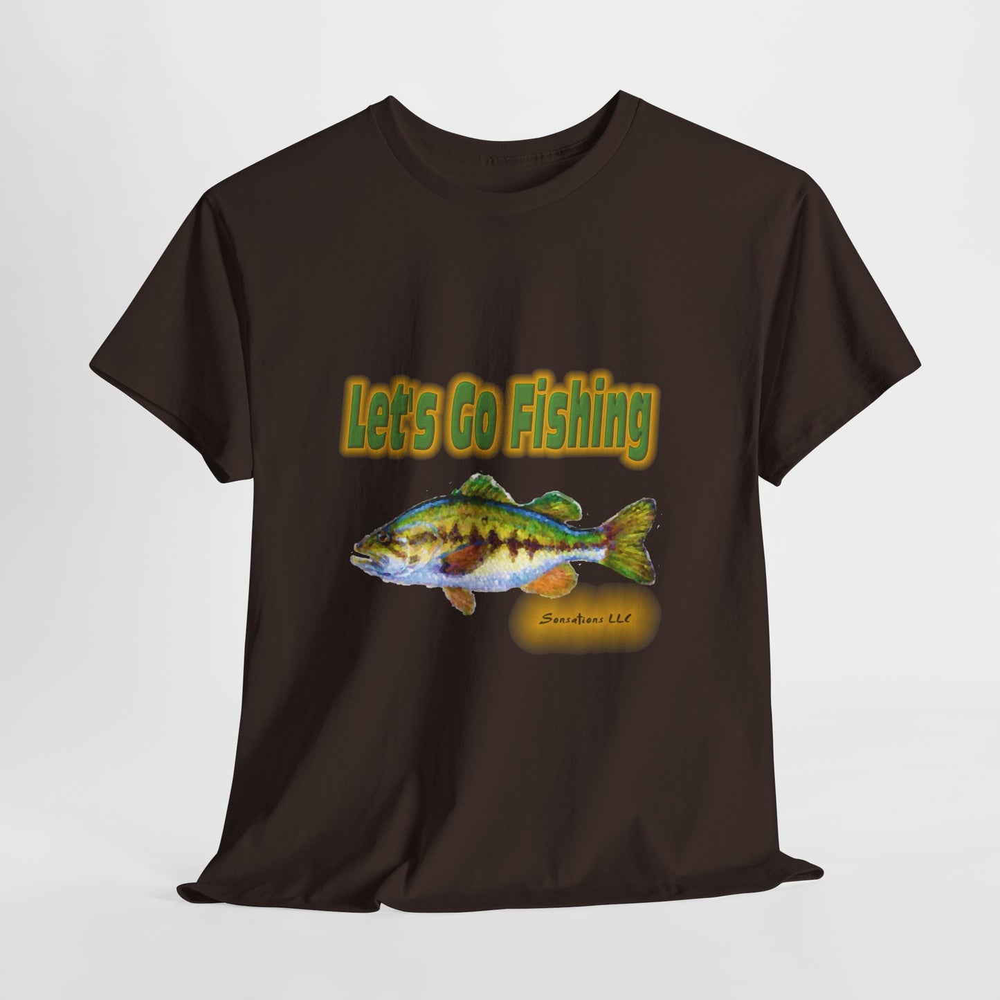 Let's Go Fishing - Unisex Heavy Cotton Tee