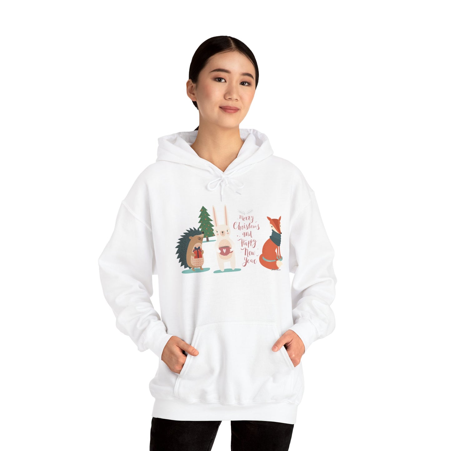 Christmas Bunny - Unisex Heavy Blend™ Hooded Sweatshirt