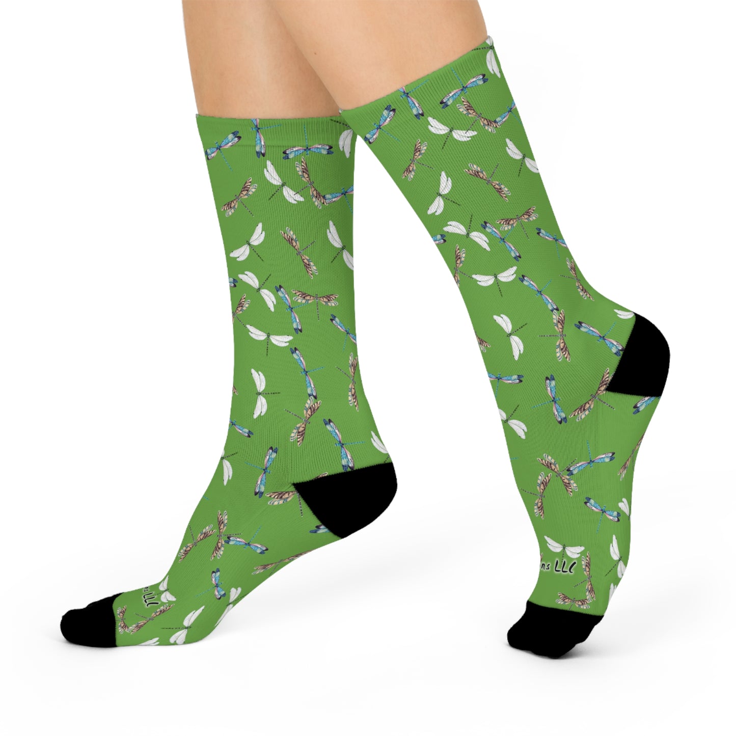 Dragonfly Crazy Socks - Cushioned Crew Socks