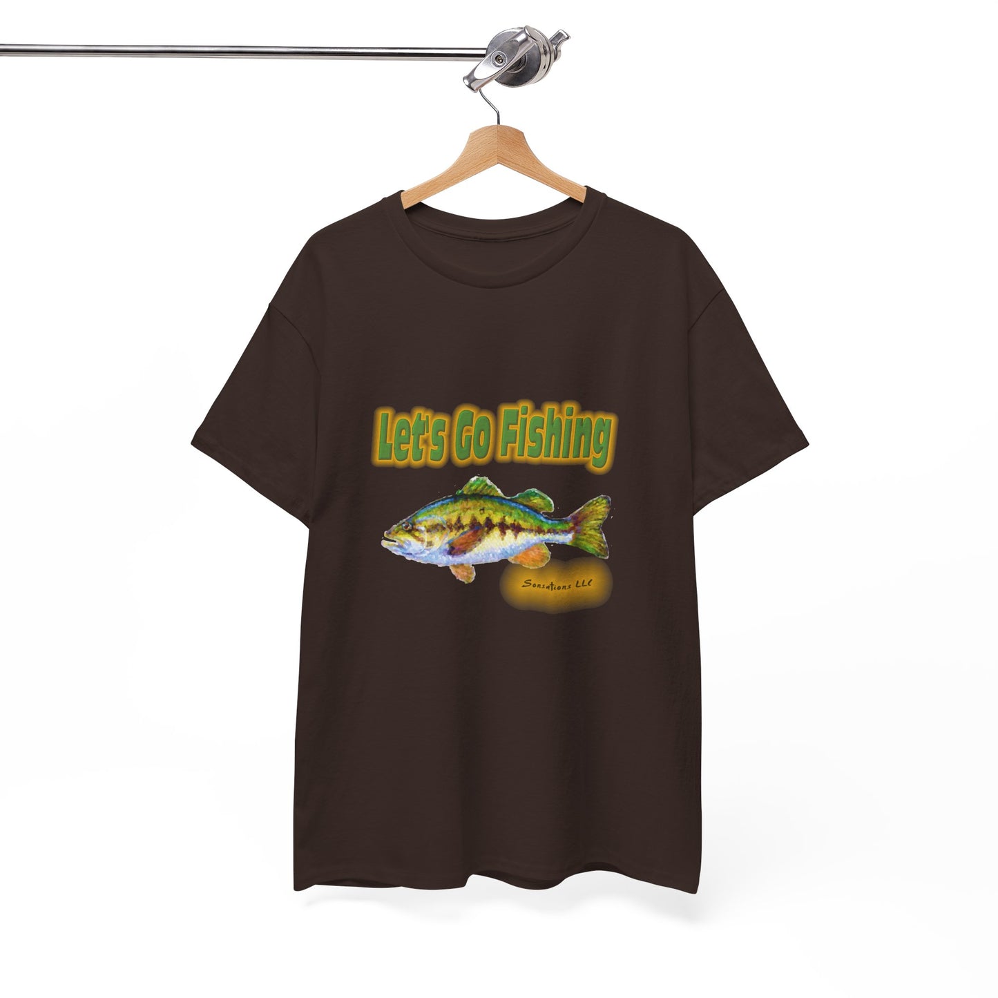 Let's Go Fishing - Unisex Heavy Cotton Tee