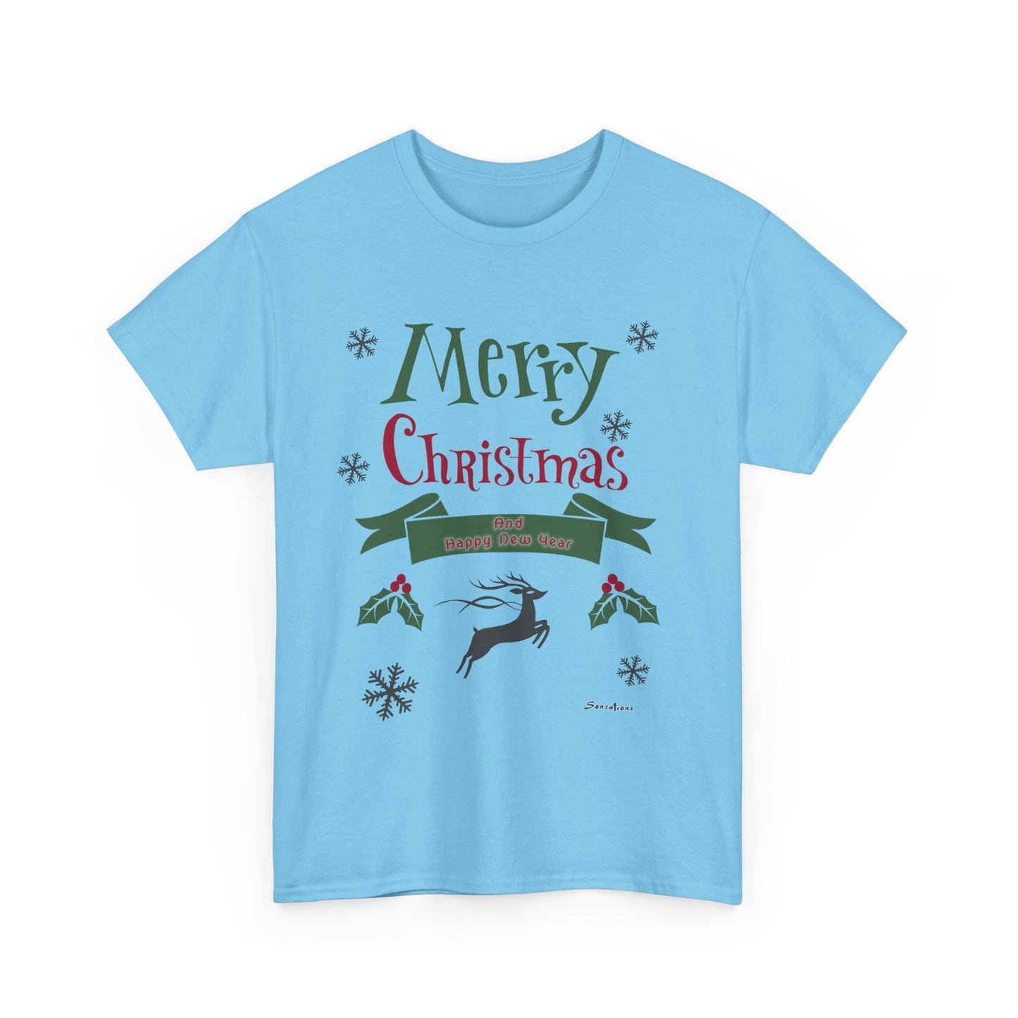 Merry Christmas 1 - Unisex Heavy Cotton Tee