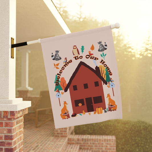 Autumn Welcome - Garden & House Banner (Pole, hooks, or fasteners are not included)