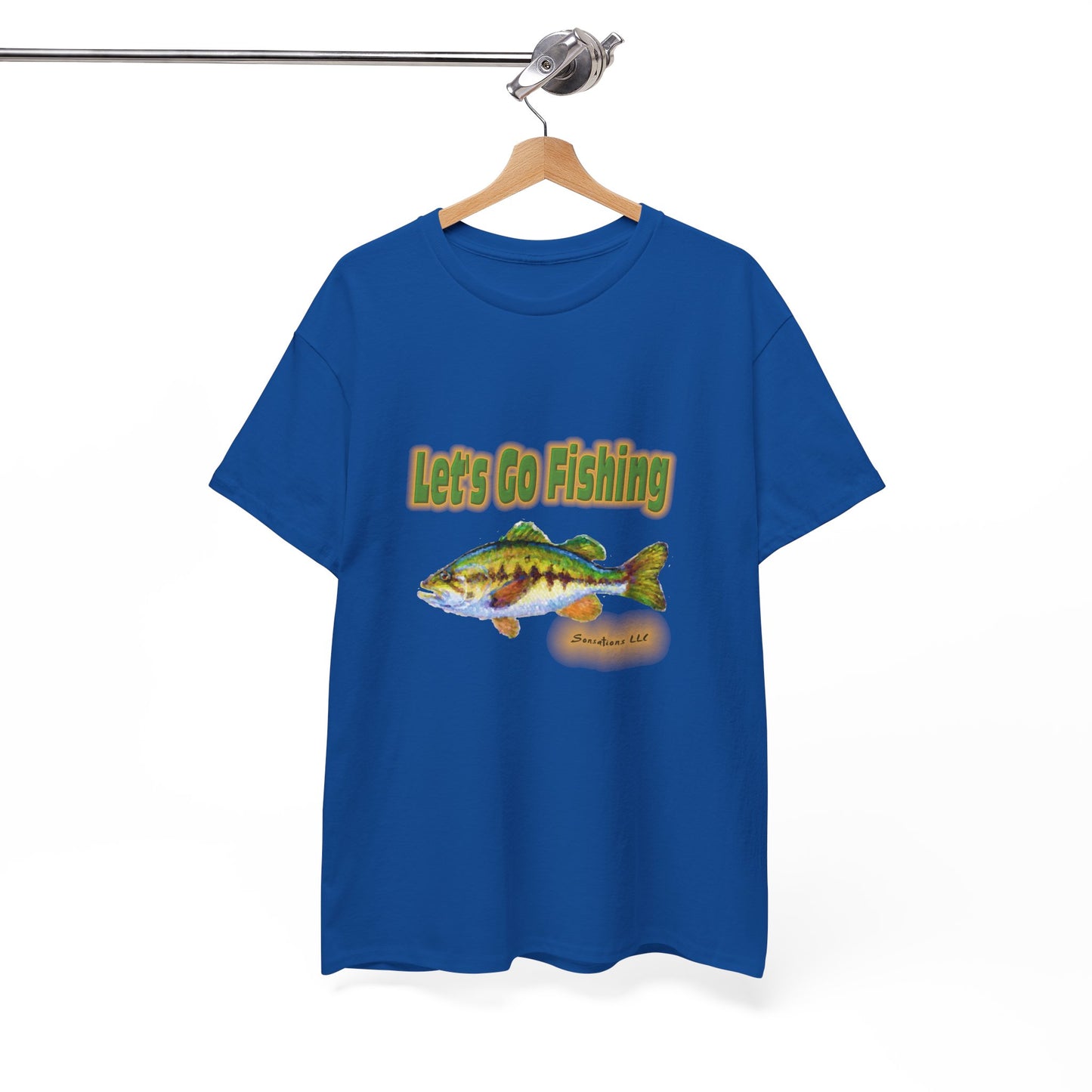 Let's Go Fishing - Unisex Heavy Cotton Tee