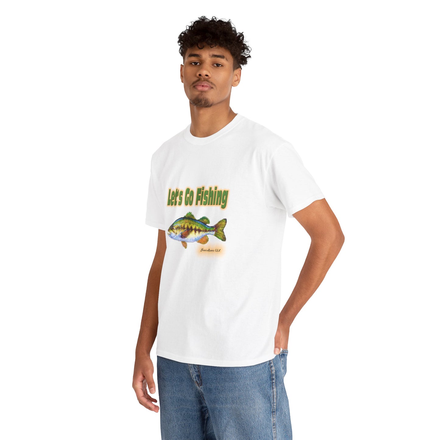 Let's Go Fishing - Unisex Heavy Cotton Tee