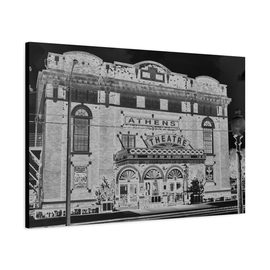 Athen's Theatre Solarized - Matte Canvas, Stretched, 1.25"