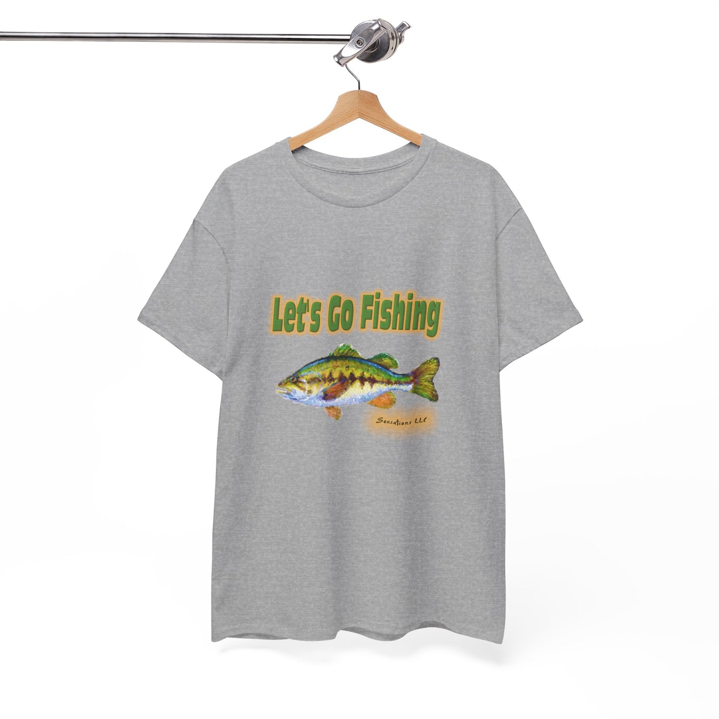 Let's Go Fishing - Unisex Heavy Cotton Tee