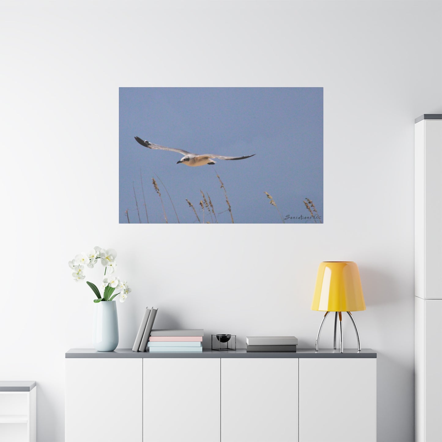 Seagull in flight - Matte Canvas, Stretched, 1.25"