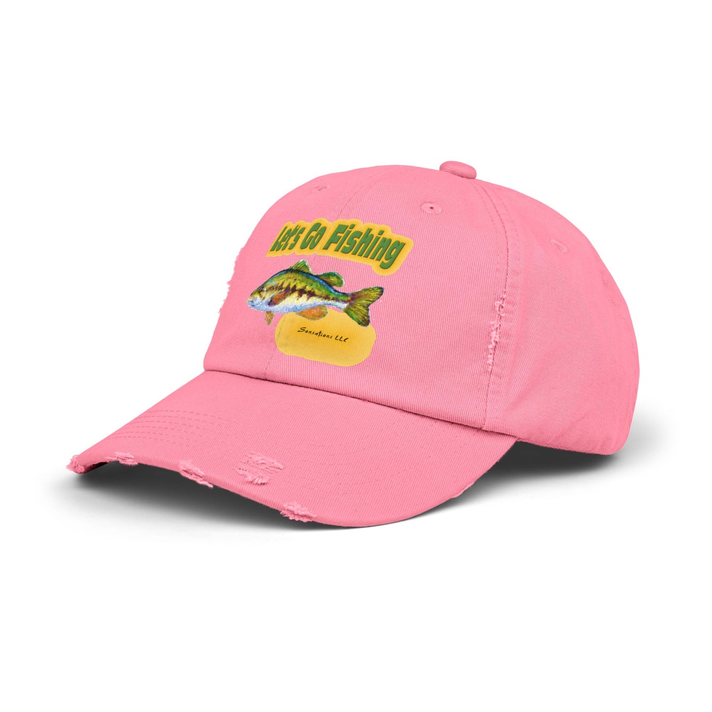 Let's Go Fishing - Unisex Distressed Cap