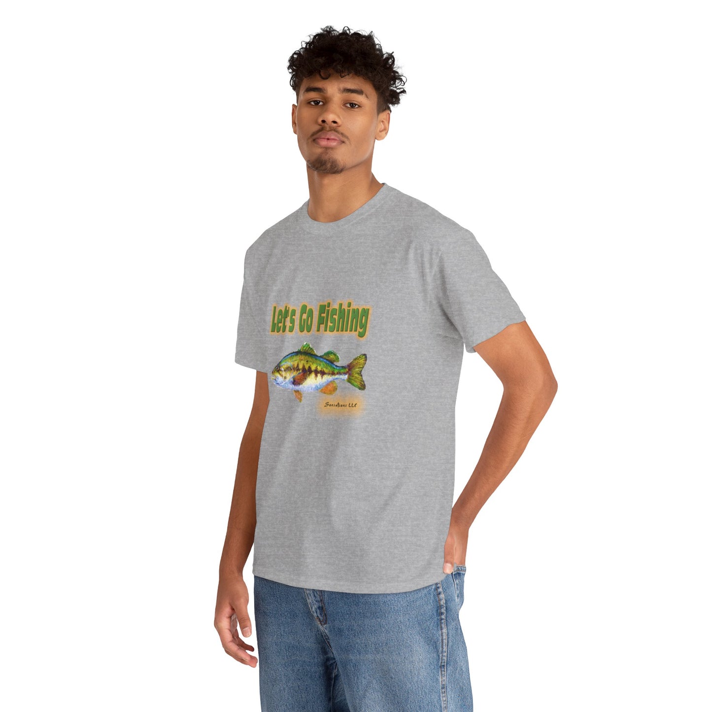 Let's Go Fishing - Unisex Heavy Cotton Tee