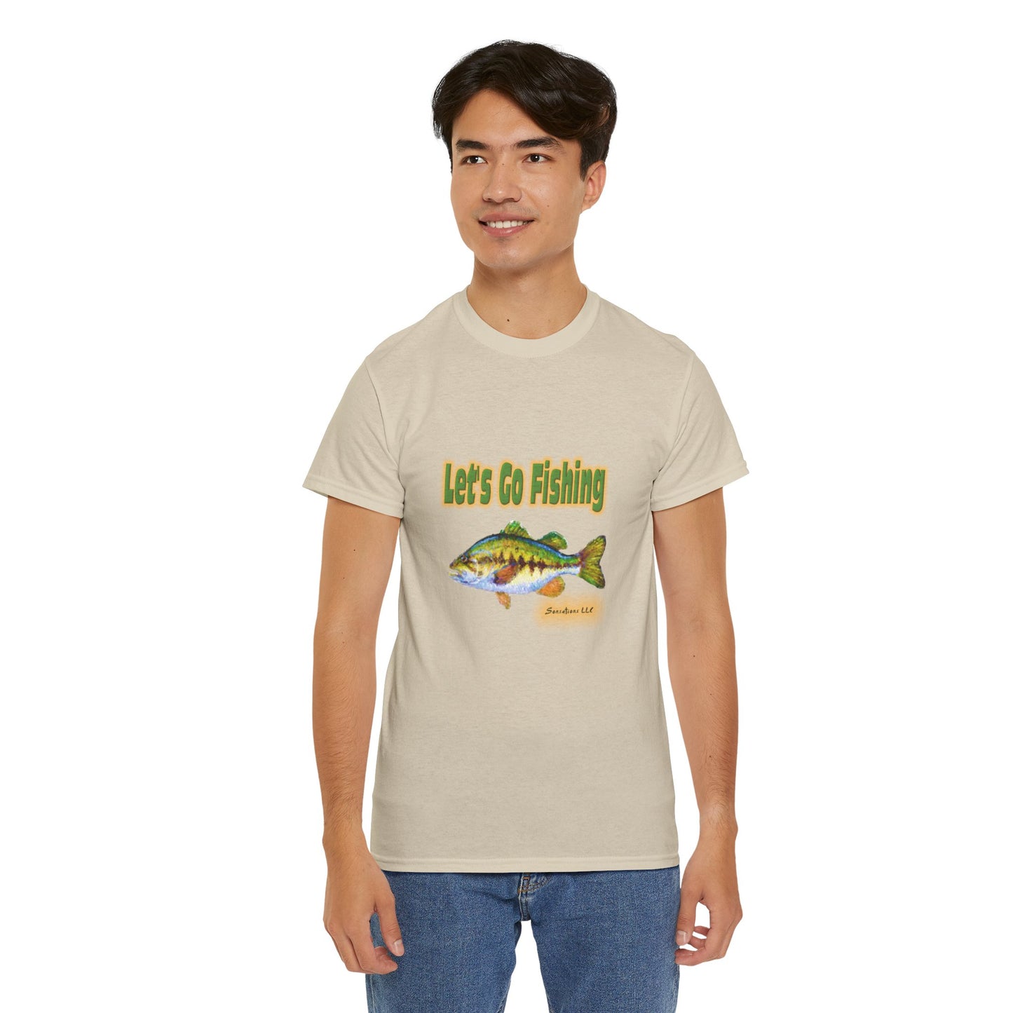 Let's Go Fishing - Unisex Heavy Cotton Tee