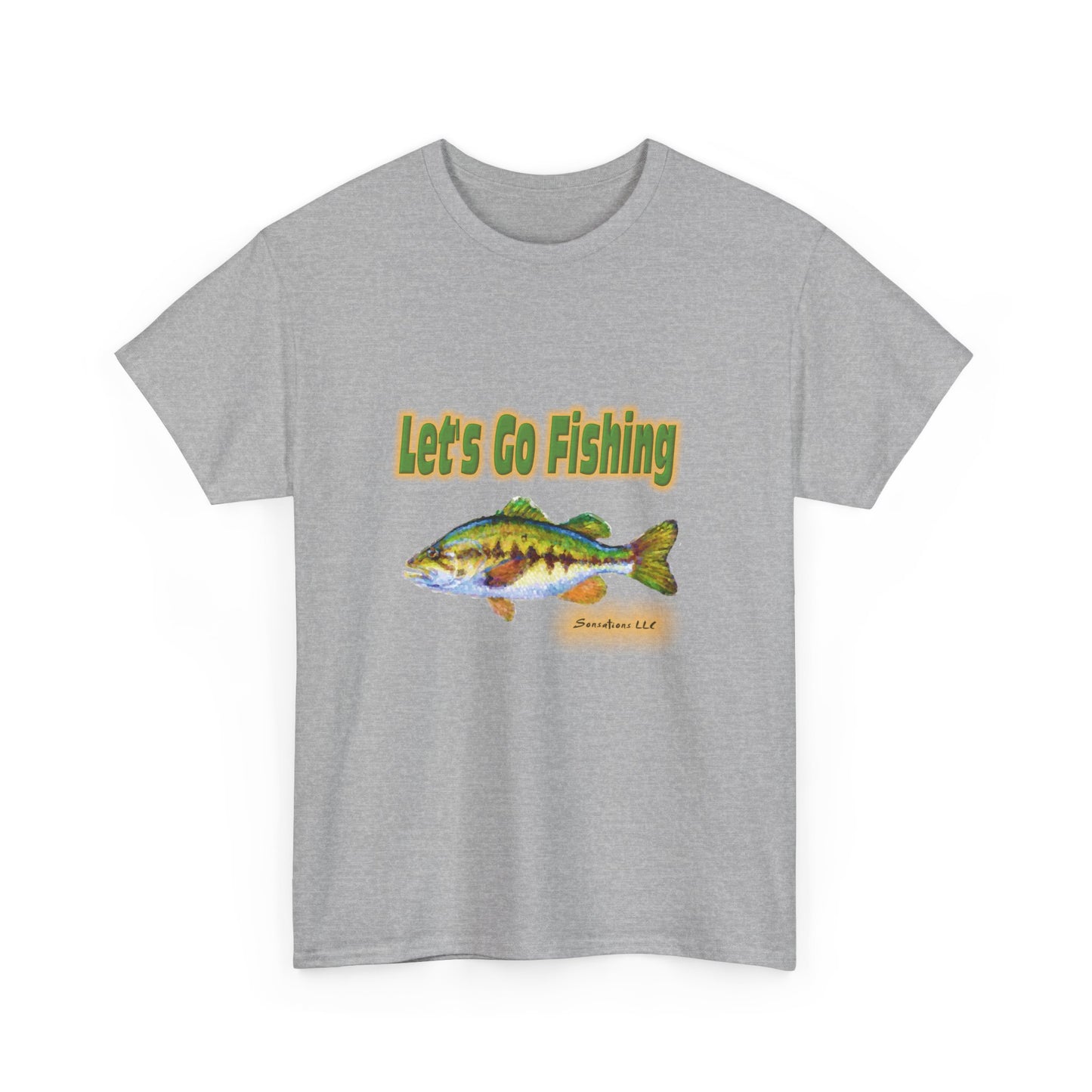 Let's Go Fishing - Unisex Heavy Cotton Tee