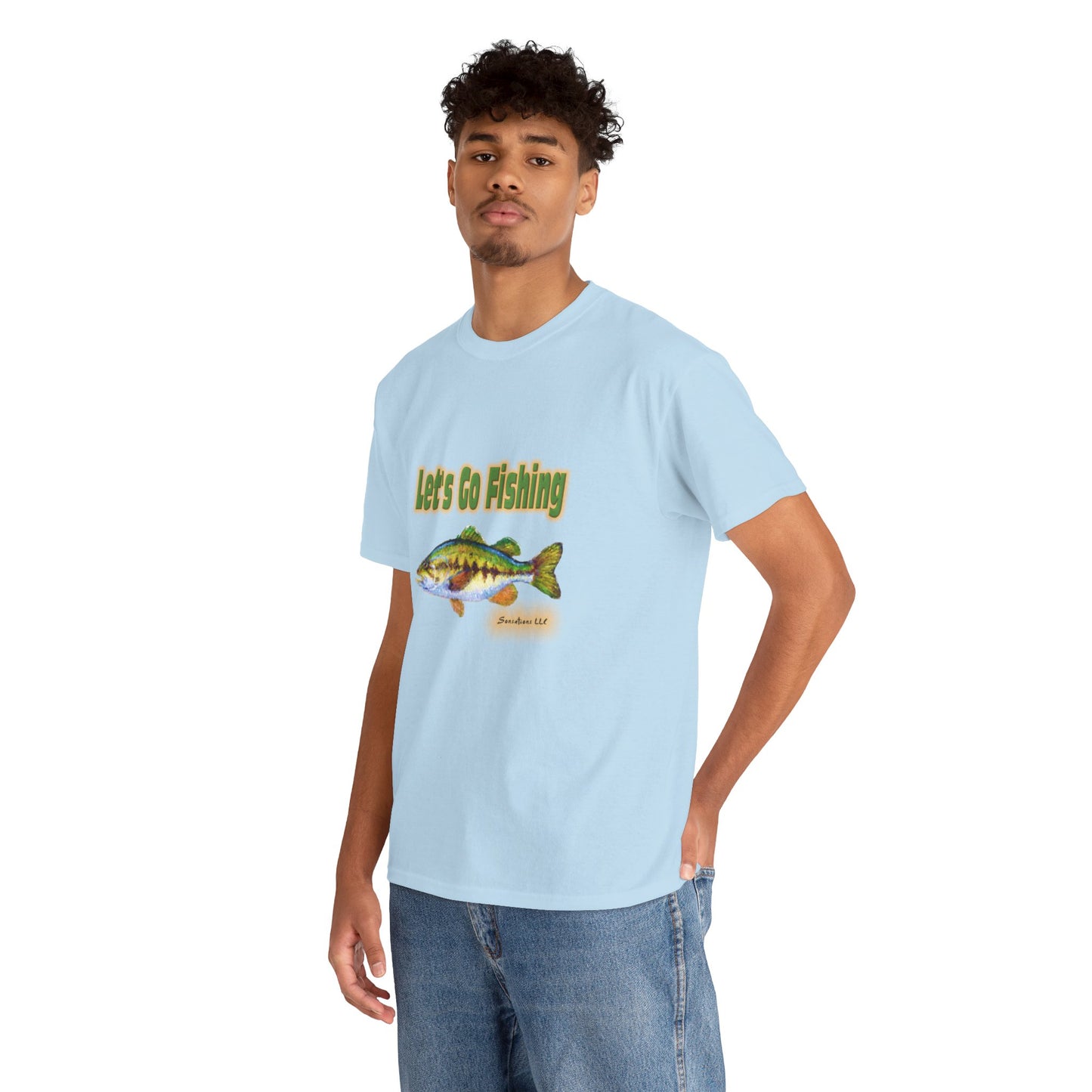 Let's Go Fishing - Unisex Heavy Cotton Tee