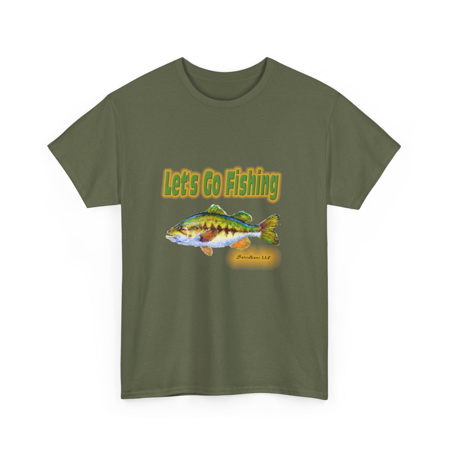 Let's Go Fishing - Unisex Heavy Cotton Tee