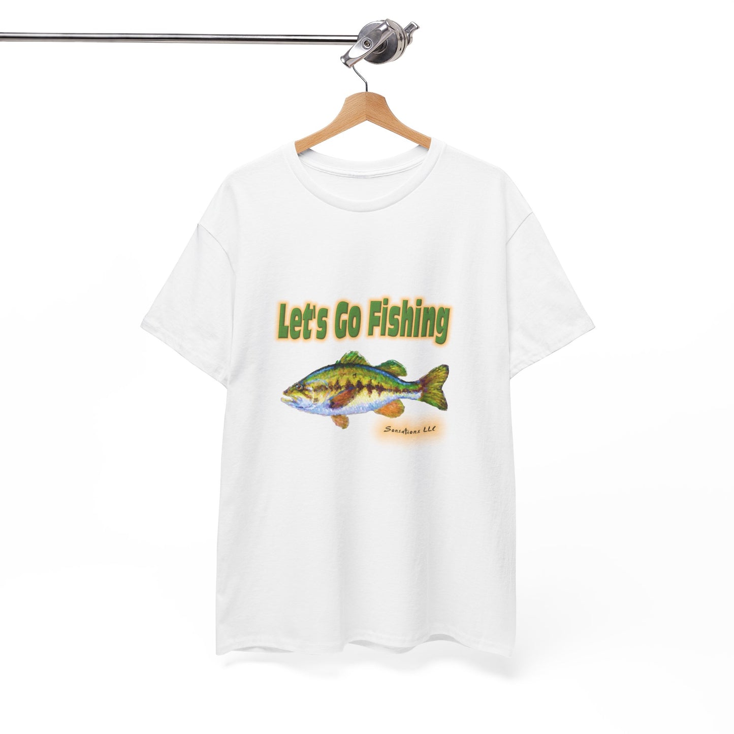 Let's Go Fishing - Unisex Heavy Cotton Tee