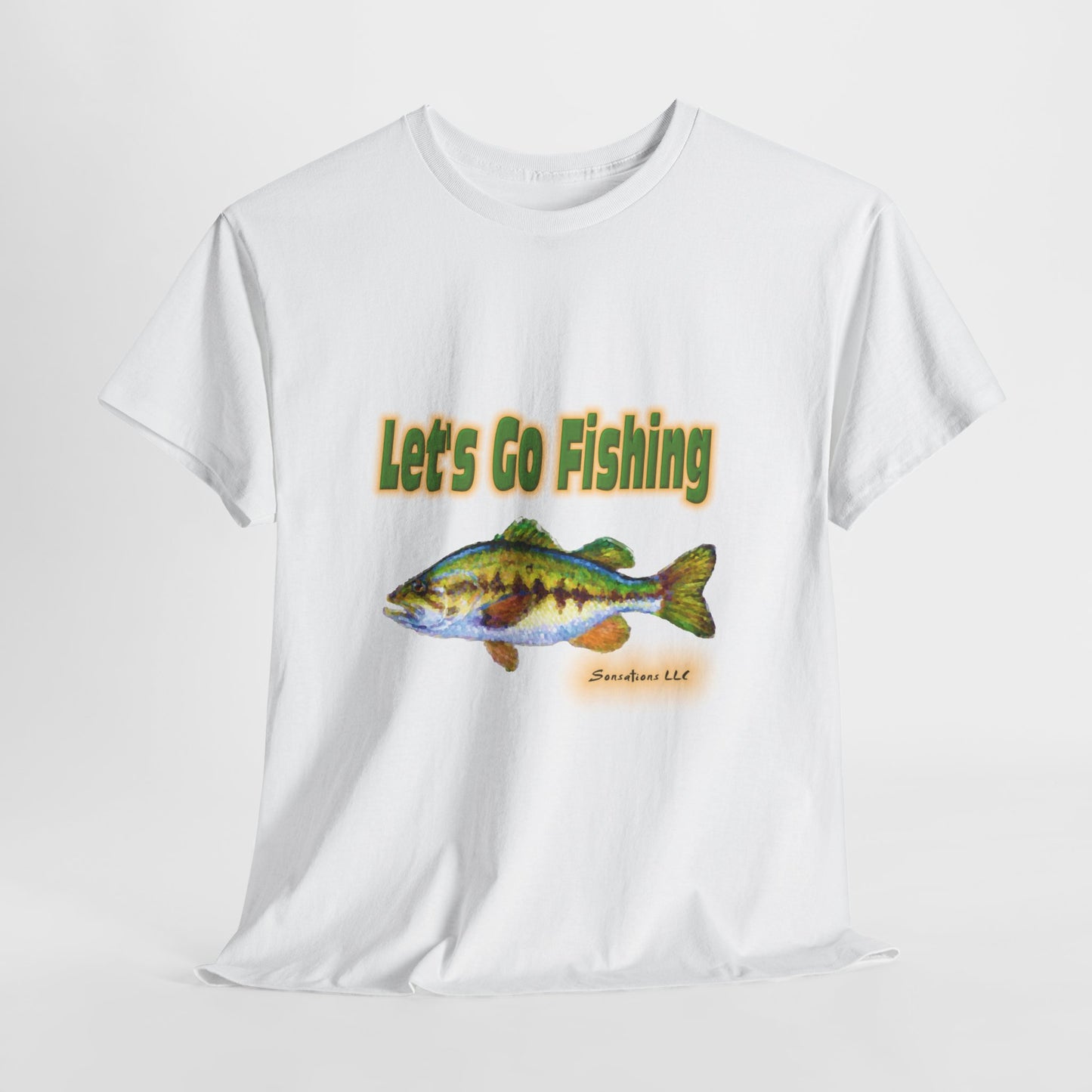 Let's Go Fishing - Unisex Heavy Cotton Tee