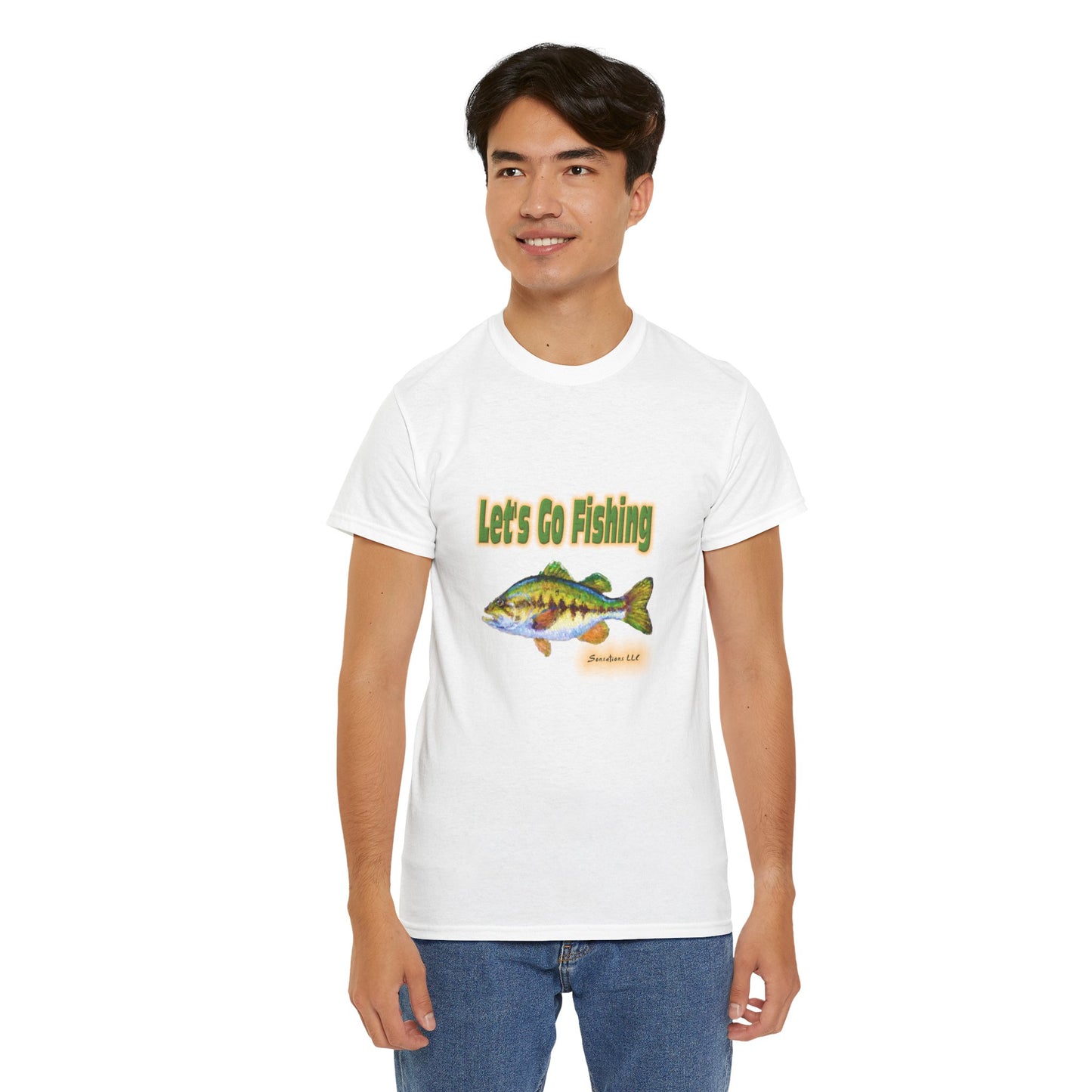 Let's Go Fishing - Unisex Heavy Cotton Tee