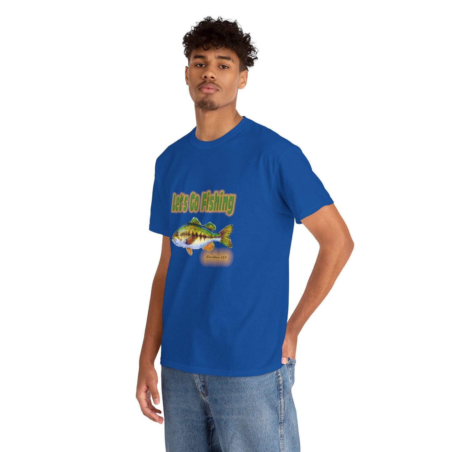 Let's Go Fishing - Unisex Heavy Cotton Tee