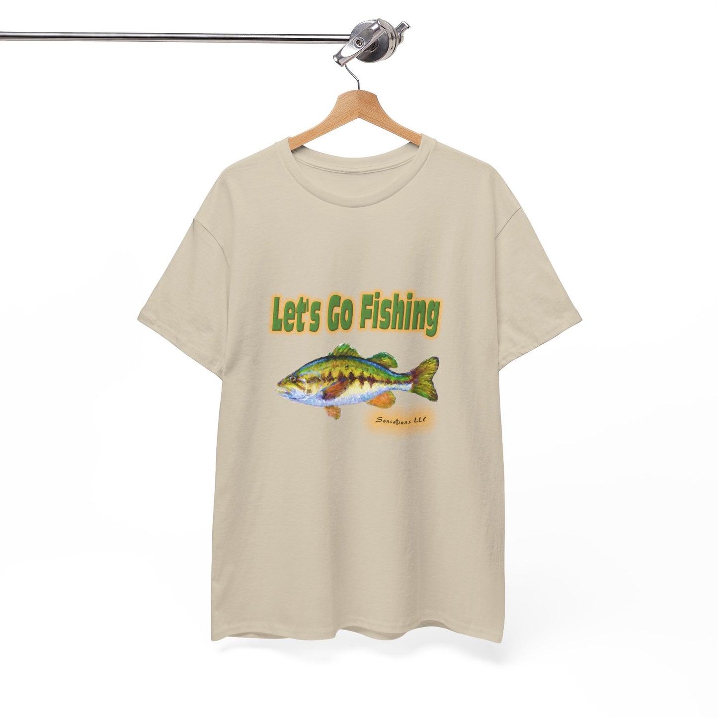 Let's Go Fishing - Unisex Heavy Cotton Tee