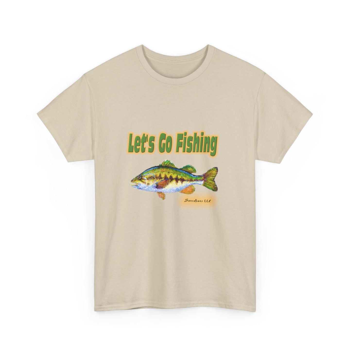 Let's Go Fishing - Unisex Heavy Cotton Tee