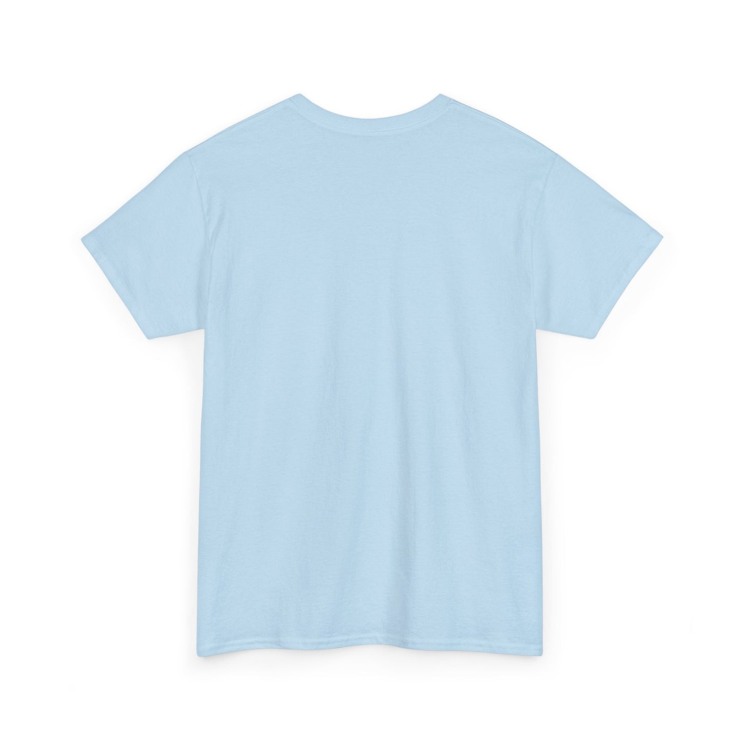 Light blue heavy cotton fishing tee featuring a comfortable back design for outdoor enthusiasts