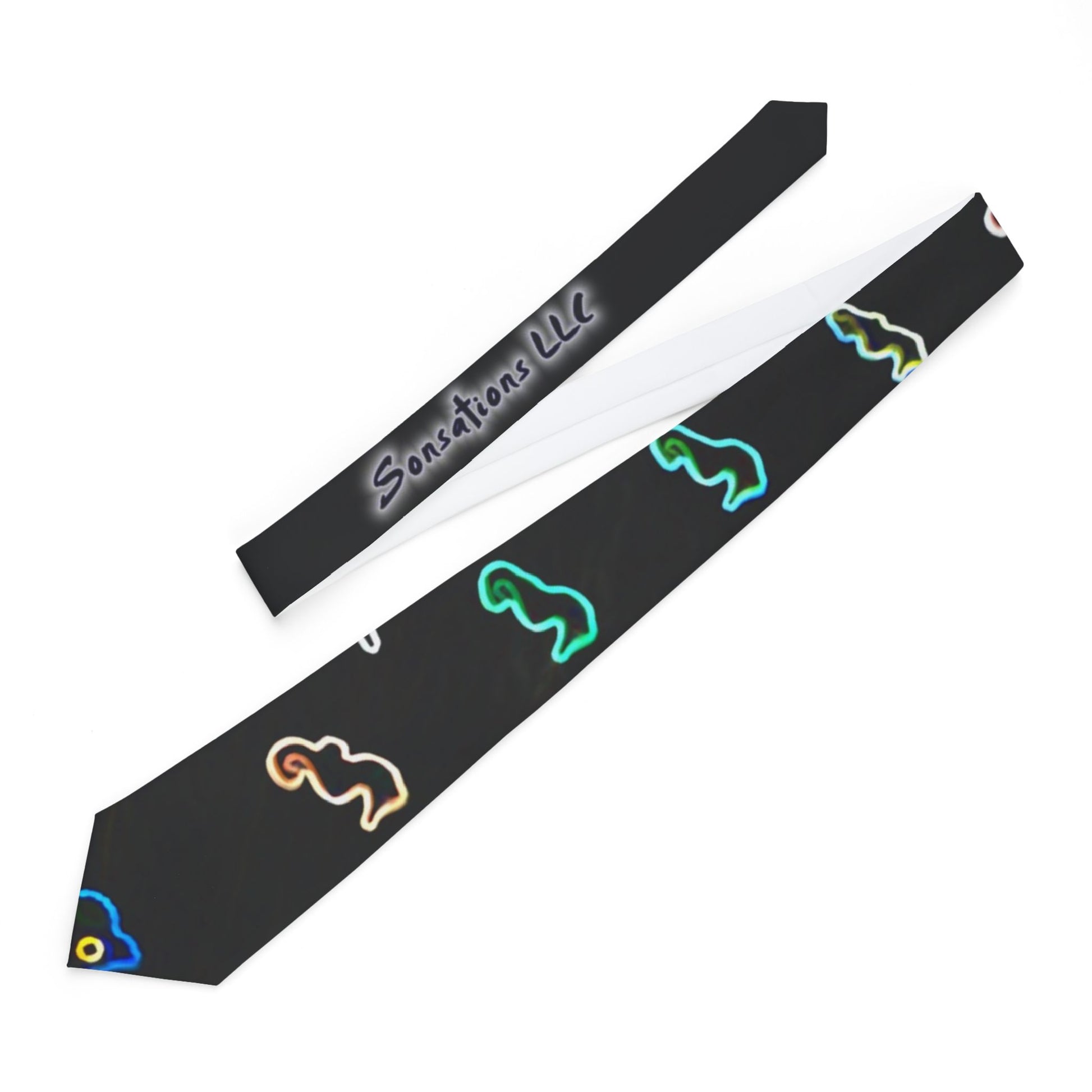 Colorful patterned necktie from Printify, perfect as an inspirational necktie gift for special occasions