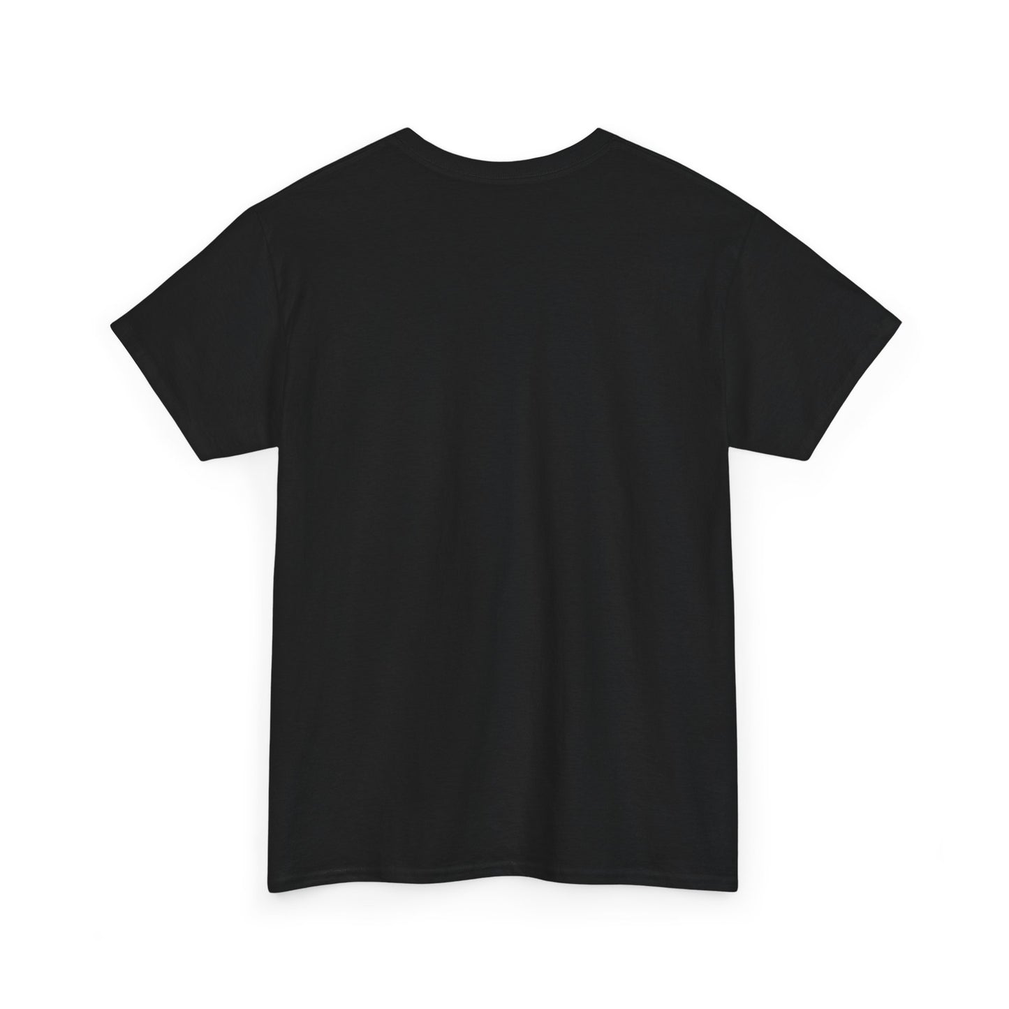 Back view of a black unisex camping t-shirt designed for outdoor enthusiasts and casual wear2